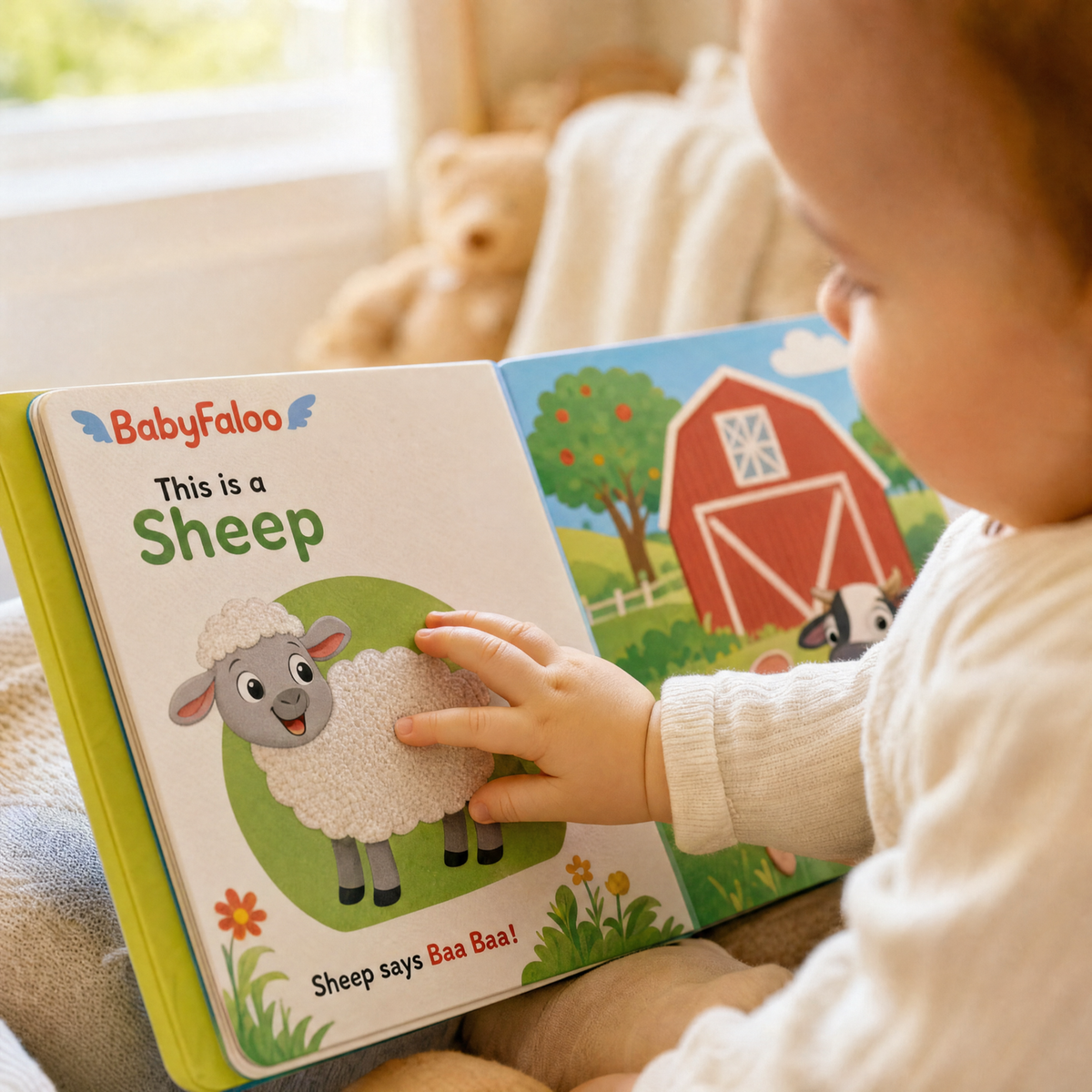 BabyFaloo 10-Book Touch & Feel Set | Sensory Board Books for Babies & Toddlers (6 Months - 3 Years)